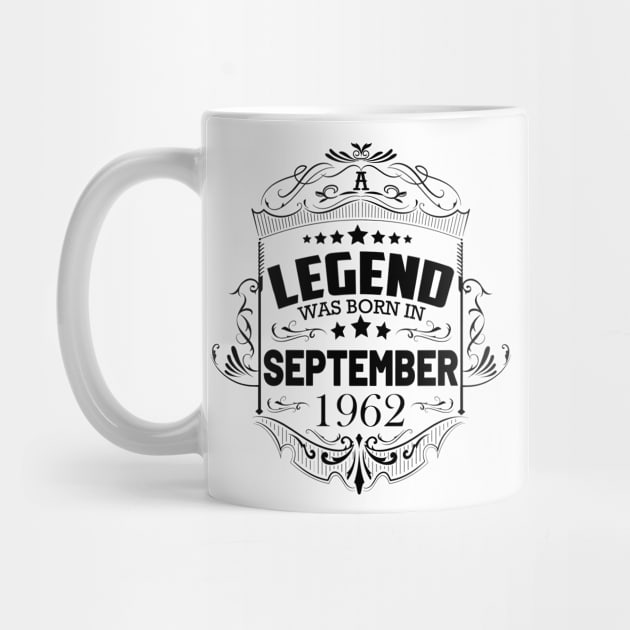 60th Birthday September 1962 Gift Ideas by HBfunshirts